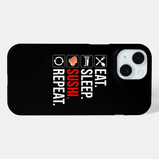 Eat. Sleep. Sushi. Repeat Case-Mate iPhoneケース (裏面 (横))