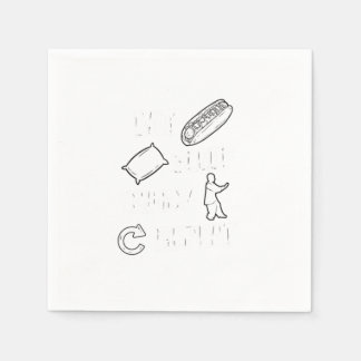Eat Sleep Tai Chi Repeat Gift Idea スタンダードカクテルナプキン