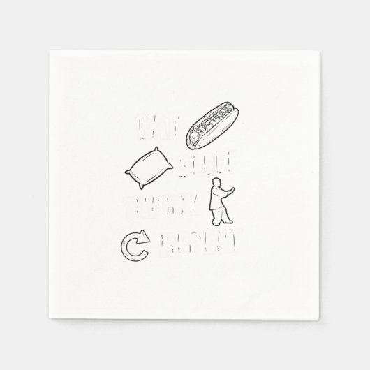 Eat Sleep Tai Chi Repeat Gift Idea スタンダードカクテルナプキン (正面)