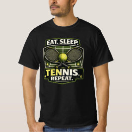 Eat Sleep Tennis Repeat T-Shirt – Funny Tennis Lov Tシャツ