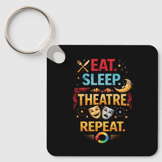 Eat, Sleep, Theatre, Repeat キーホルダー (正面)