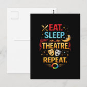 Eat, Sleep, Theatre, Repeat ポストカード (正面/裏面)