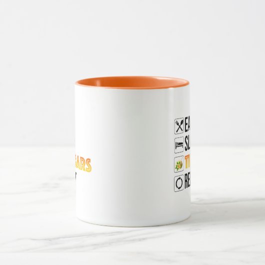 Eat. Sleep. Tiki Bars. Repeat マグカップ (中央)