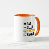 Eat. Sleep. Tiki Bars. Repeat マグカップ (正面右)