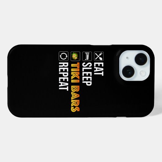 Eat. Sleep. Tiki Bars. Repeat Case-Mate iPhoneケース (裏面 (横))