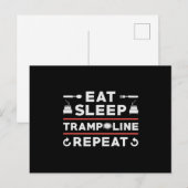 Eat Sleep Trampoline Repeat Gymnast Trampolining ポストカード (正面/裏面)