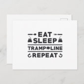 Eat Sleep Trampoline Repeat Trampolining Gymnast ポストカード (正面/裏面)