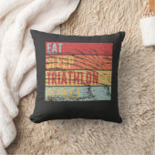 Eat Sleep Triathlon Repeat クッション (ブランケット)