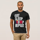 Eat Sleep Trump Repeat トランプ大統領再選 Tシャツ (正面フル)