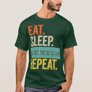eat sleep ultra marathon repeat retro vintage  tシャツ
