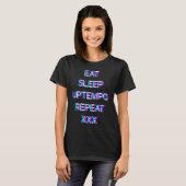 EAT SLEEP UPTEMPO REPEAT アップテンポ スピードコア ガバ Tシャツ (正面フル)