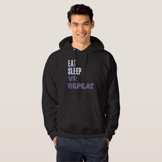 Eat Sleep Vr Repeat Virtual Reality Video Game Pc  パーカ (正面フル)