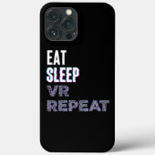 Eat Sleep VR Repeat Virtual Reality Video Game PC Case-Mate iPhoneケース (裏面)