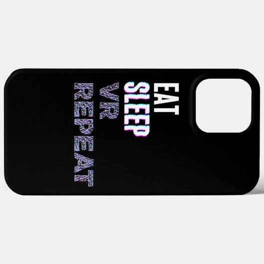 Eat Sleep VR Repeat Virtual Reality Video Game PC Case-Mate iPhoneケース (裏面 (横))