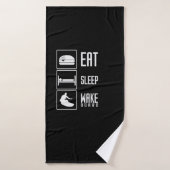 Eat Sleep Wakeboard バスタオル (バスタオル)