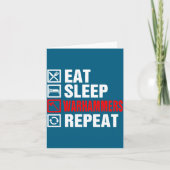 Eat Sleep Warhammers Repeat For Men Women Boys Kid カード (正面)