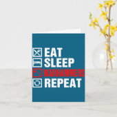 Eat Sleep Warhammers Repeat For Men Women Boys Kid カード (黄色い花)