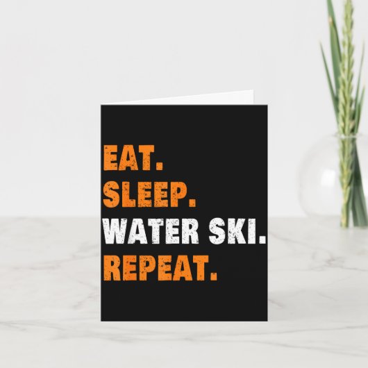 Eat sleep water ski repeat  カード (正面)