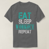 Eat Sleep Workout Repeat   Funny Workout  .donut,  Tシャツ (デザイン正面)