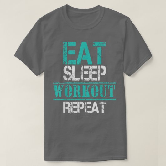 Eat Sleep Workout Repeat   Funny Workout  .donut,  Tシャツ (デザイン正面)