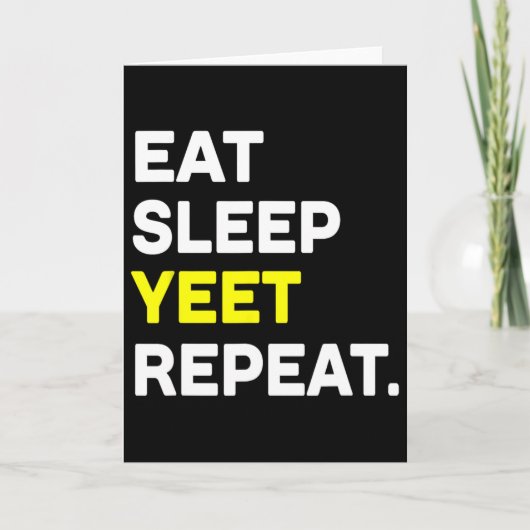 Eat Sleep Yeet Repeat Funny Dance Slang Sketll Coa カード (正面)