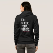 Eat. Sleep. Yoga. Repeat. |  Zip-Up Hoodie パーカ (裏面フル)