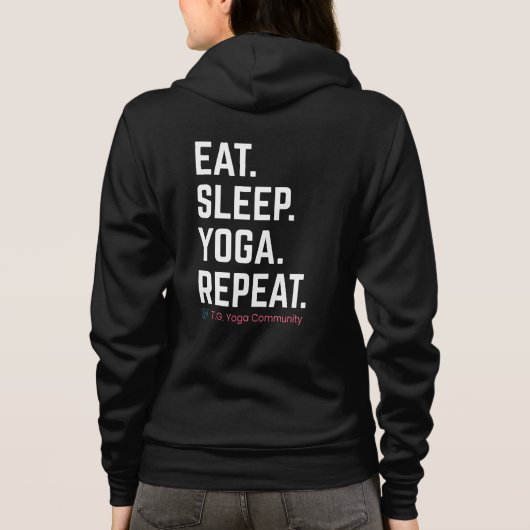Eat. Sleep. Yoga. Repeat. |  Zip-Up Hoodie パーカ (裏面)