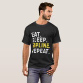 Eat Sleep Zipline Repea Funny Ziplining Humor  Tシャツ (正面フル)