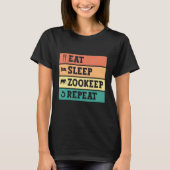 Eat Sleep Zookeep Repeat Zookeeper Zookeeping Safa Tシャツ (正面)