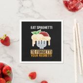 Eat Spaghetti Pasta Food Italy スタンダードカクテルナプキン (インサイチュ)