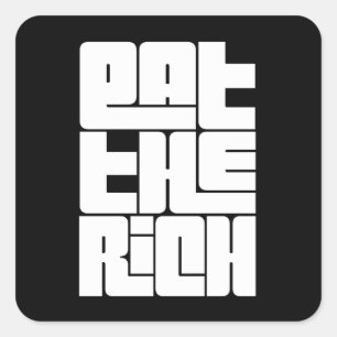 Eat the Rich - おもしろい社会主義  スクエアシール