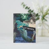 Eat the Rich Mixed Media Collage Women and Liberty ポストカード (スタンド正面)
