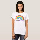 Eat The Rich Rainbow Retro T-Shirt Tシャツ (正面フル)