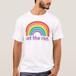 Eat The Rich Rainbow Retro T-Shirt Tシャツ