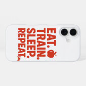 Eat Train Sleep Repeat フォンウォールペーパー iPhone 16ケース (裏面横)