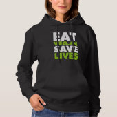 Eat Vegan Save Lives パーカ (正面)