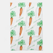 Eat Your Carrots Watercolor  キッチンタオル (縦)