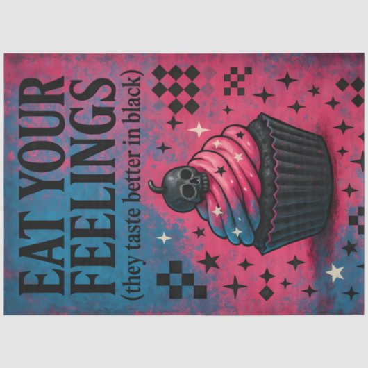 Eat Your Feelings – 別格のカップケーキデコパージュ - 1 薄葉紙 (正面)