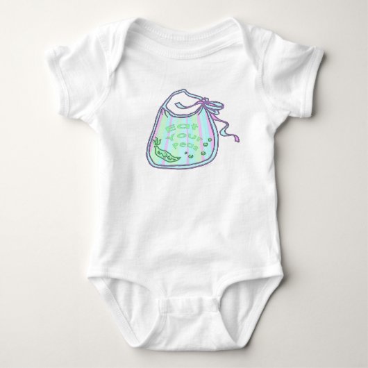 Eat Your Peas Baby Romper ベビーボディスーツ (正面)