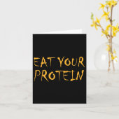 Eat Your Protein Protein Muscle Building Fitness B カード (黄色い花)