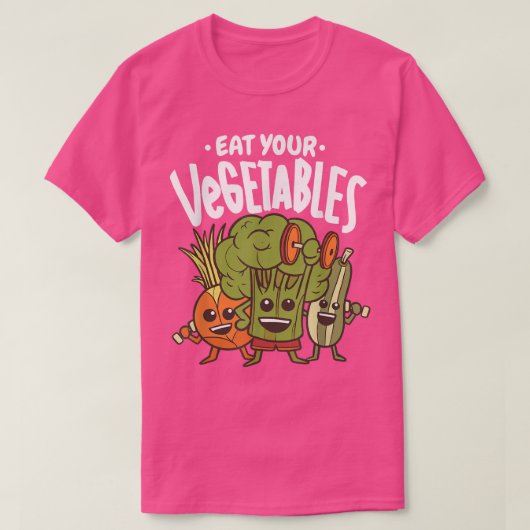 Eat Your Vegetables  Proud Vegetarian Vegan Quote  Tシャツ (デザイン正面)