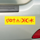 EatADickバンパーステッカー バンパーステッカー (車上)