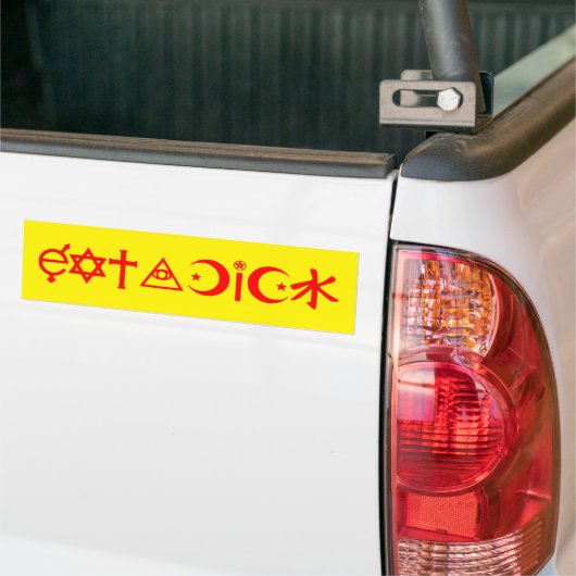 EatADickバンパーステッカー バンパーステッカー (トラック上)