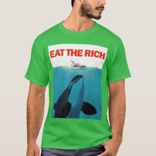 Eathe Rich Orca Paws 笑える 滑稽な 狂った メーム Tシャツ