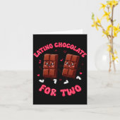 Eating Chocolate For Two Pregnancy Valentines Day  カード (黄色い花)