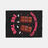 Eating Chocolate For Two Pregnancy Valentines Day  フリースブランケット (正面(横))