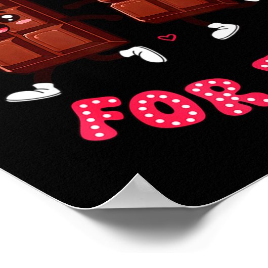 Eating Chocolate For Two Pregnancy Valentines Day  ポスター (角)