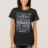 Eating Disorder Warrior Disease Awareness Ribbon Tシャツ (正面)