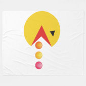 Eating Dot フリースブランケット (正面(横))