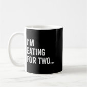 Eating For Two Drinking For Three Couples Shirts _ コーヒーマグカップ (左)